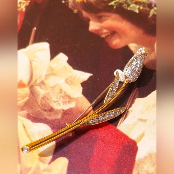 Batler Gold & Silver Leaf Brooch Butler - Picture 2 of 13